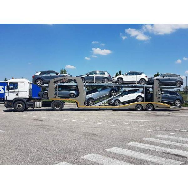 13600 mm+1300 mm longitud 2550 mm ancho Extensión2 Eje transportador de coches semirremolque