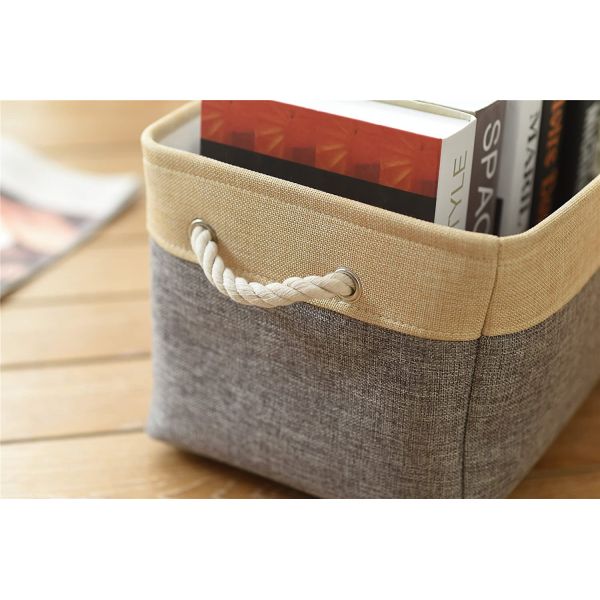 Customized Logo Acceptable Fabric Storage Basket for Clothes Storage and Organization