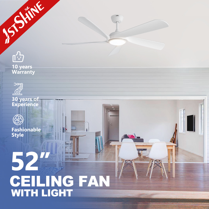 52 Inches Whisper-Quiet Energy Saving LED Ceiling Fan with Light