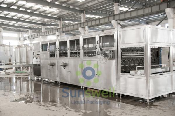 Máquina de enchimento de aço inoxidável da água de 5 galões, 2000BPH - linha de produção do frasco da água 3000BPH
