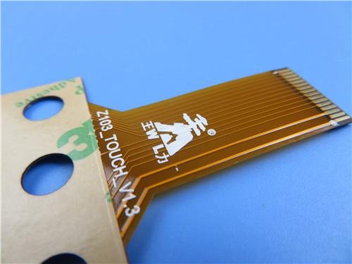Single Layer Flexible Printed Circuit Board With 3M Tape and Immersion Gold for Keypads