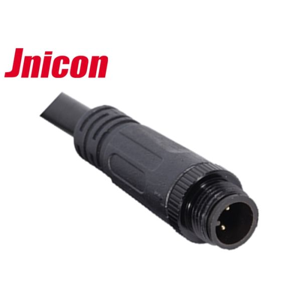 Jnicon M12 Waterproof Wire Connectors , Waterproof 2 Pin Male Cable Connector