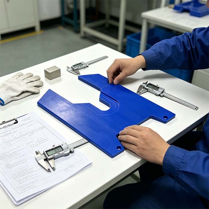 Custom CNC Machined MC Nylon PA6 Wear-Resistant Jig Baffle Plate for Automation Fixtures