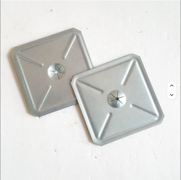 HVAC Accessories 30mm Galvanized Square Insulation Self Locking Speed Washers