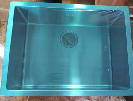 Fregadero de cocina nano del acero inoxidable de Undermount del oro de PVD sin el grifo