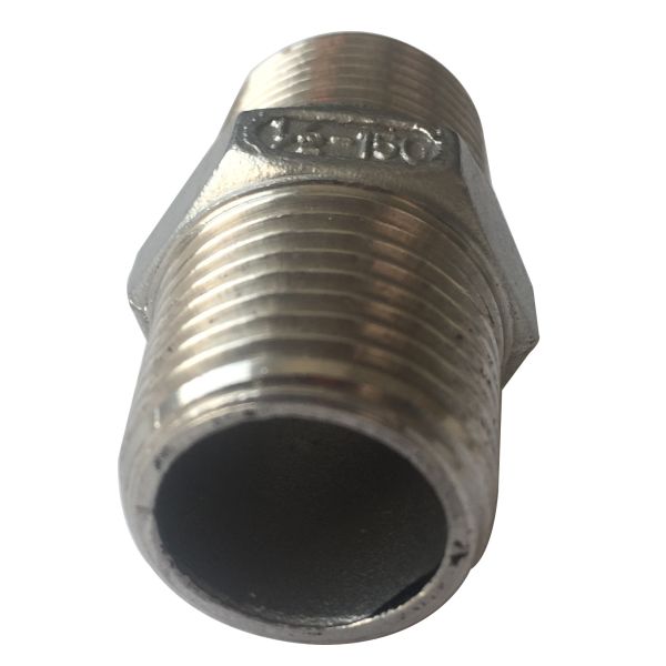 4 Stainless Steel Pipe Fitting , Hexagon Nippl BSPT  NPT JIS Thread