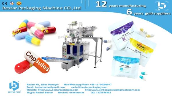 Pharma capsules packing machine by counting and filling