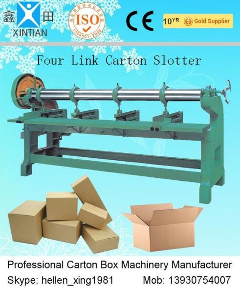 Corrugated Carton Making Machine , Single / Double Four Link Slotting Machine