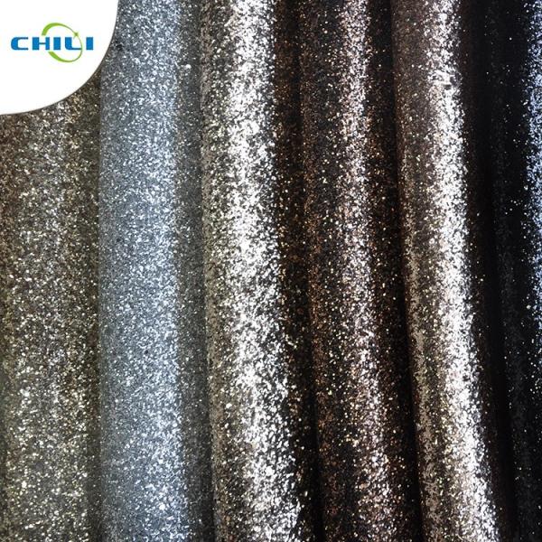 Chunky Glitter Mesh Fabric , Silver Sequin Fabric Wallpaper Moisture Proof
