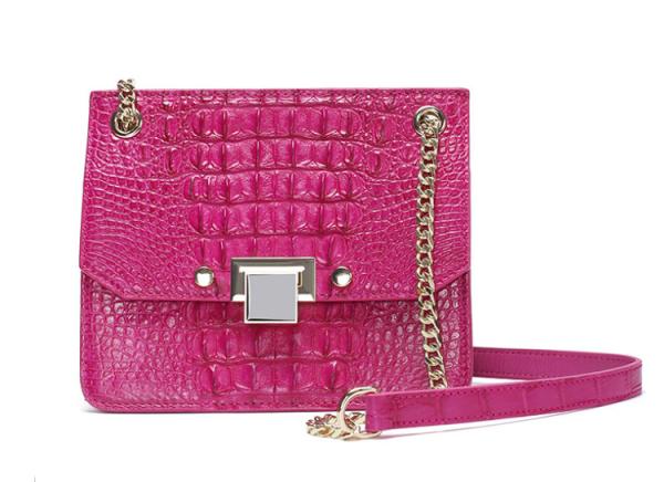 2019 alligator leather one-shoulder cross small square bag fashion crocodile leather ladies bag