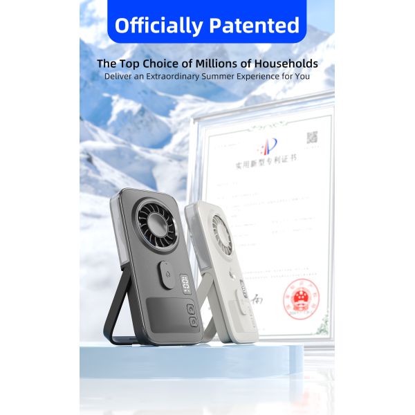 USB Rechargeable P1 Neck Fans Portable With Digital Display Wearable Fan