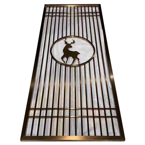 Chinese Style Stainless Steel Room Divider Restaurant Metal Privacy Panels