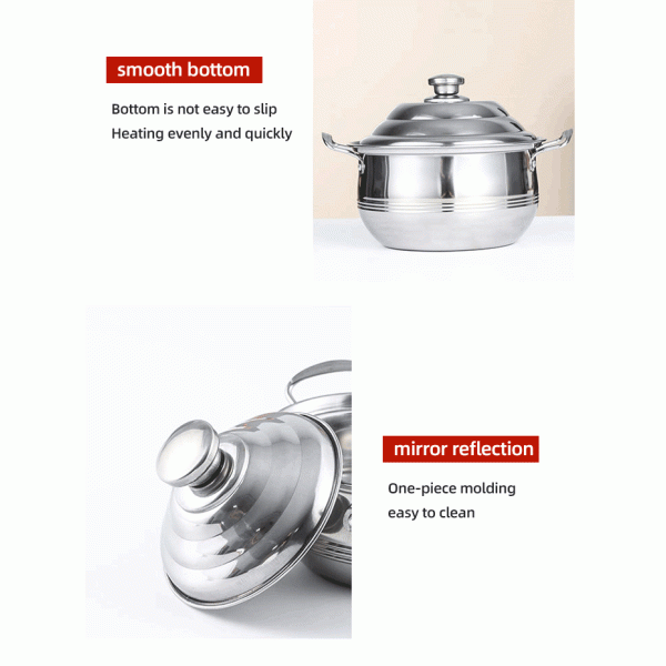 Cookware размера фабрики оптовый различный установил нержавеющую сталь 5PCS изготовленных на заказ баков оптовую варя набор бака