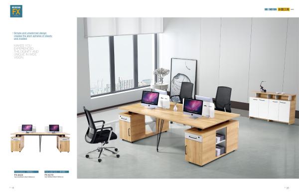 4 Person Modular Workstation Desk Furniture With Metal Legs / Computer Workstation Desk