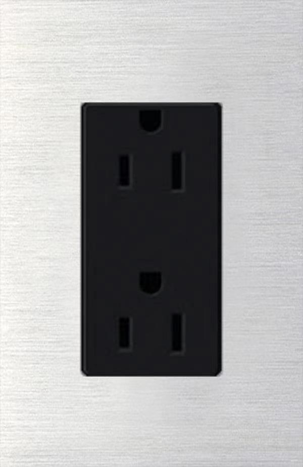 EASTKAME 15amp 125V US Decorator Duplex Electrical Wall Receptacle Switch Outlet Socket with Tamper Resistant Max Current 15a