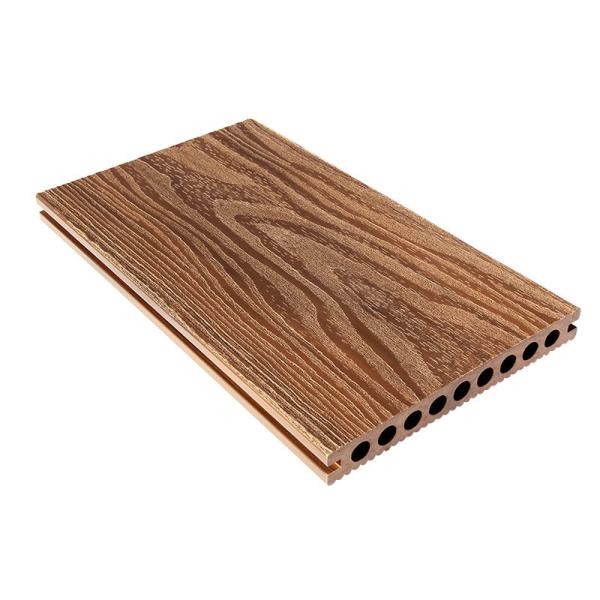 Outdoor Plastic Wood Grain Hollow Composite Decking Cedar Color Recycled 2.2m 2.7m 3.6m