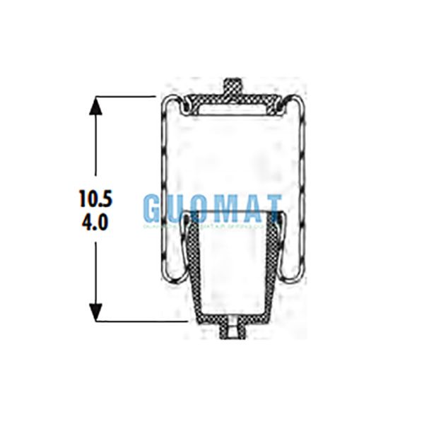 Semi Truck Air Suspension Spring 1S4-035 Goodyear cab air Bags replacement