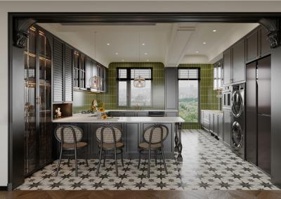 Environmental Friendly High End Modern Kitchen Cabinets 16mm/18mm/25mm Door Thickness