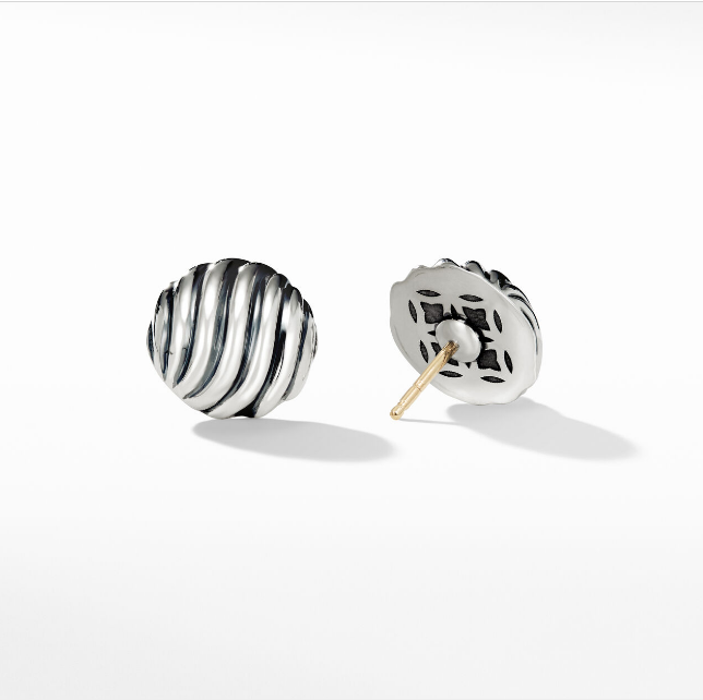 OEM скульптурные кабельные серьги 18K позолоченные стальные серьги