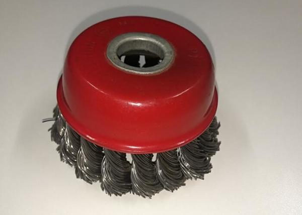 3 Inch OD Twisted Knotted Wire Cup Brush 16mm Inner Hole For Removing Paint
