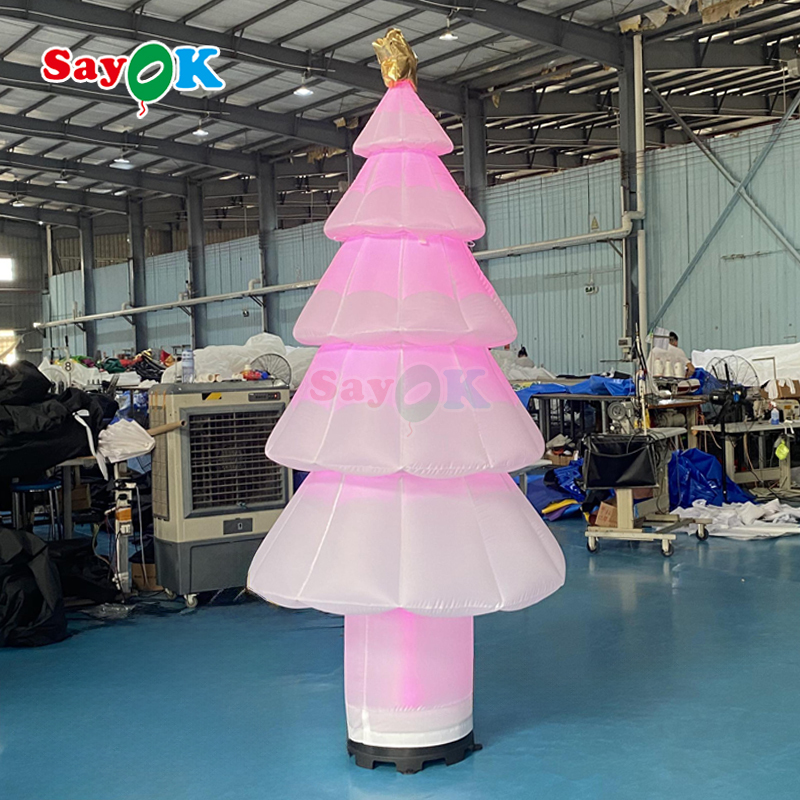 Customizable Size LED Inflatable Christmas Tree with Weather Resistant Design for Outdoor Festivals