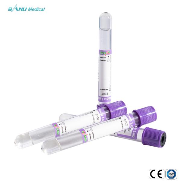 CE ISO Medical EPGT Tube Vacuum Blood Test Collection Tube With Lavender Top