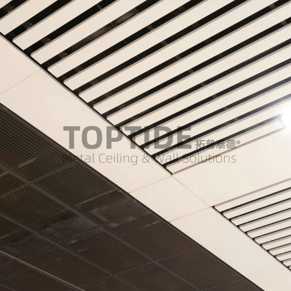 Aluminum / Aluminium Building Decorative Geometrical Pattern Metal suspended Ceiling Tiles