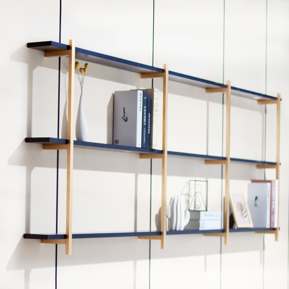 Factory Top Bookshelf Display Rack Floating Shelf Wall Mounted Aluminium Shelf