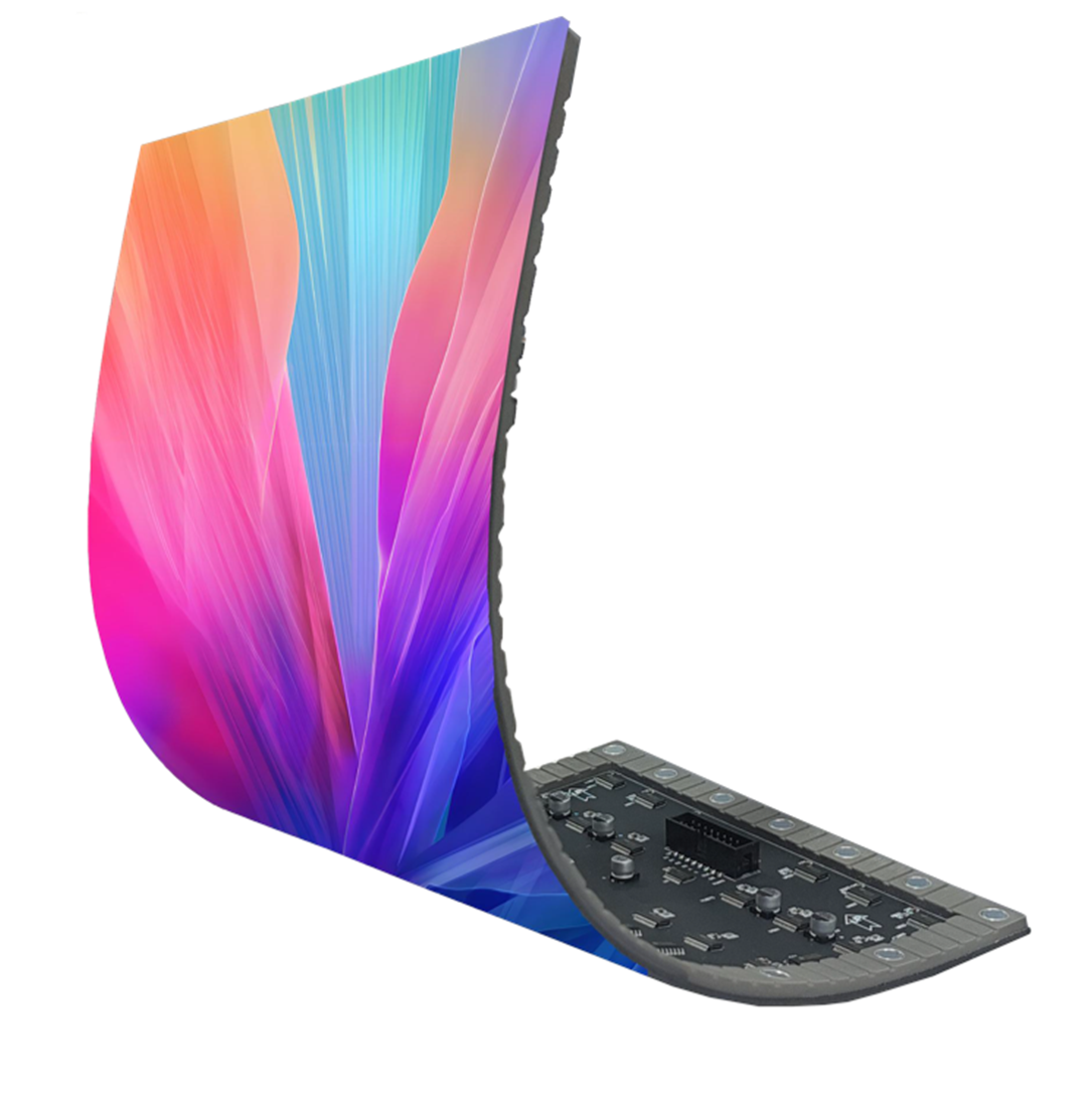 P1.538mm Pixel Pitch Flexible LED Screen with 7680Hz Refresh Rate and Front