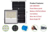 6000K - 6500K Luces de inundación exteriores a prueba de agua Luces de seguridad a prueba de polvo con energía solar