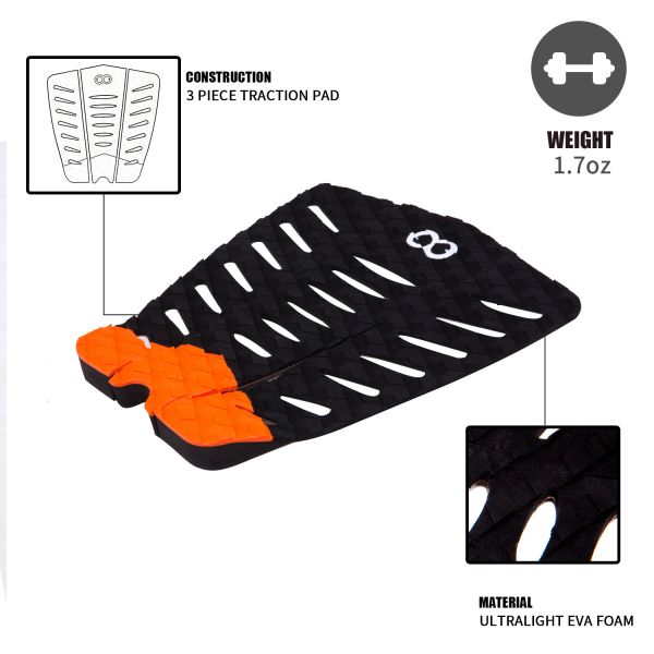 3M or Domestic Adhesive Surfboard Traction Pad for Deck Grip SUP Front Tail Pad