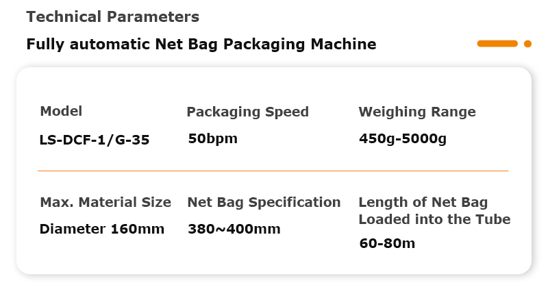 Industrial Mesh Bag Packing Machine for Citrus Fruits and Root Vegetables