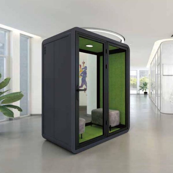 Red Privacy Acoustic Pods Meeting Room Soundproof Office Phone Booth Pods