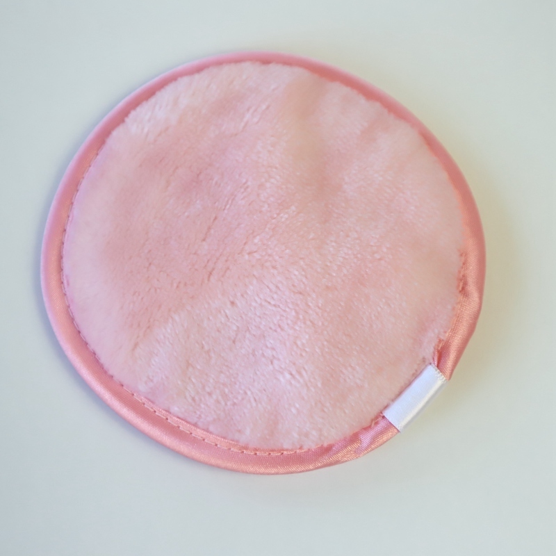10cm 6g Coral Fleece Makeup Remover Pad 100% Polyester Reusable Gentle Cleansing