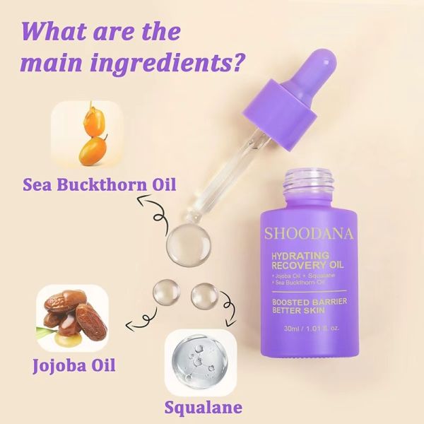 Huile pour le visage à la vitamine C végétalienne biologique et à l'acide hyaluronique ODM Cosmetics