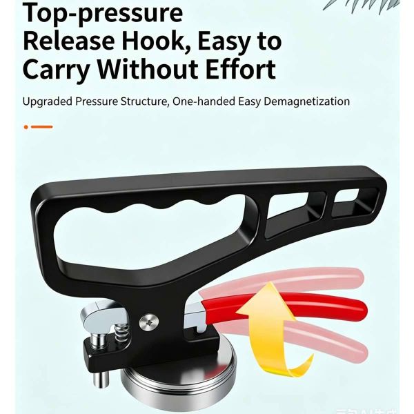 60kg Lifting Capacity Handheld Permanent Magnet Lifter with Ergonomic Handle for Safe and Efficient Steel Plate Retrieval