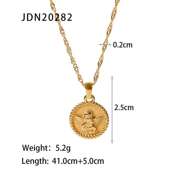  HydroTi explosion models stainless steel necklace jewelry Europe and the United States fashion INS titanium steel collarbone chain plating 18k gold does not lose color neck chain men and women univer