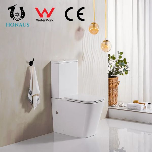 Square Anti Bacteria Two Piece Toilet Bowl