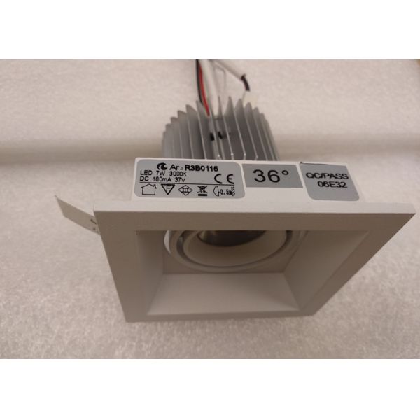 Shopping Mall 7 Watt Square LED Recessed Downlight 3000K Warm White CE CCC ROHS