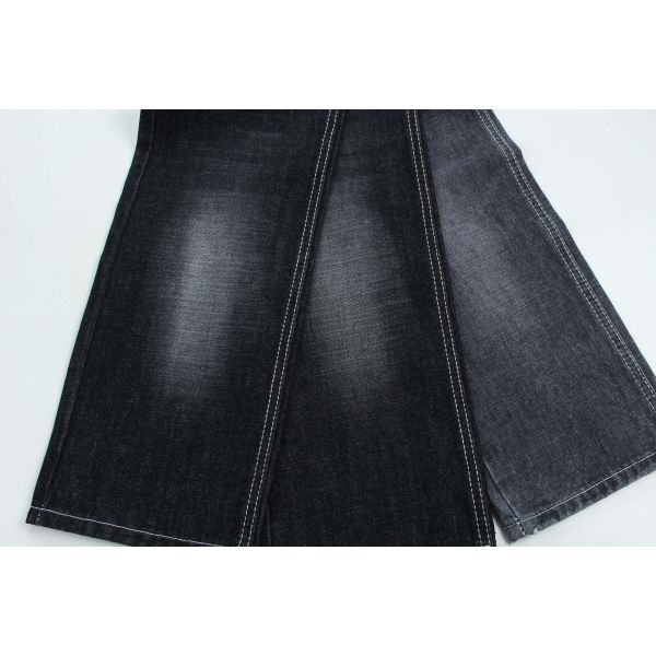 100% Cotton Crosshatch Slub Denim Fabric Rigid For Fashion Style 13oz Black Color Hot Sell To India Market