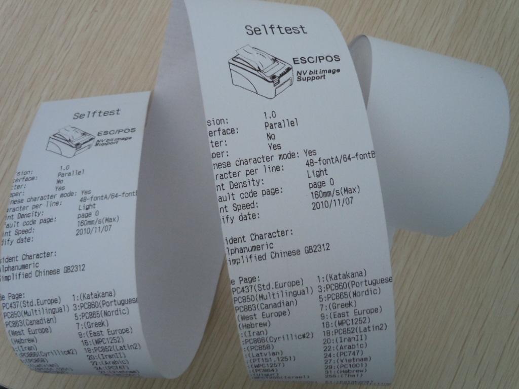 ATM Thermal Paper Rolls with smooth and woodfree paper