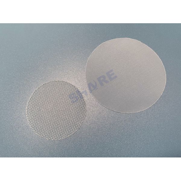 Diámetro 90 mm 300 mm Filtro de disco de malla de poliéster para filtración de laboratorio