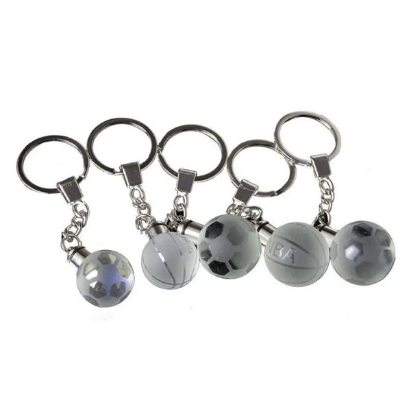 Glass Ball Amd Beads Keyring Custom Crystal Key Chain LED...