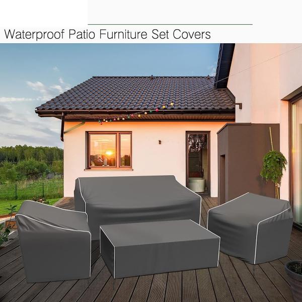 Outdoors Heavy Duty Waterproof Anti-UV Extra Large Patio Furniture/Sectional Sofa Cover,140x86