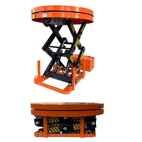таможня 1t Scissor плита таблицы подъема 1200mm роторная круглая