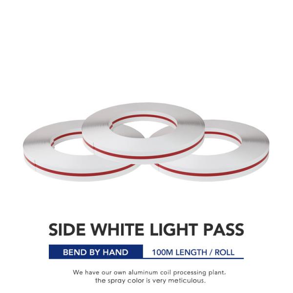 4mm Outdoor Signage Sign Bottom Side Pass Light Trim Cap 4.3kg/roll