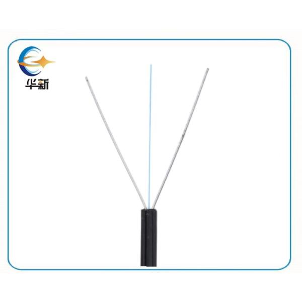 FTTH Drop Cable GJXH 2 Core Single Mode Fiber Optic Cable With Steel Wire Strengthened For Indoor Aerial/Duct Installation