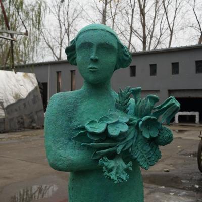Esculptura de bronze de tamanho natural para decoração de jardim