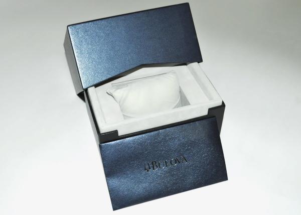 Cardboard Rigid Gift Boxes, Foil Stamping Black Luxury Gift Packaging Box For Watch