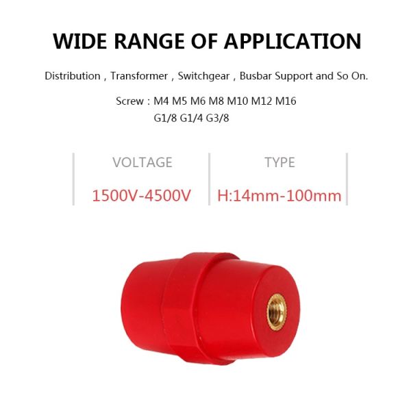 China manufacturers low voltage SM51 busbar pin dmc standoff insulators